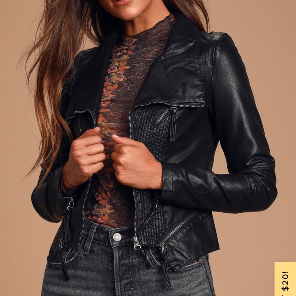 Black Vegan Leather Jacket